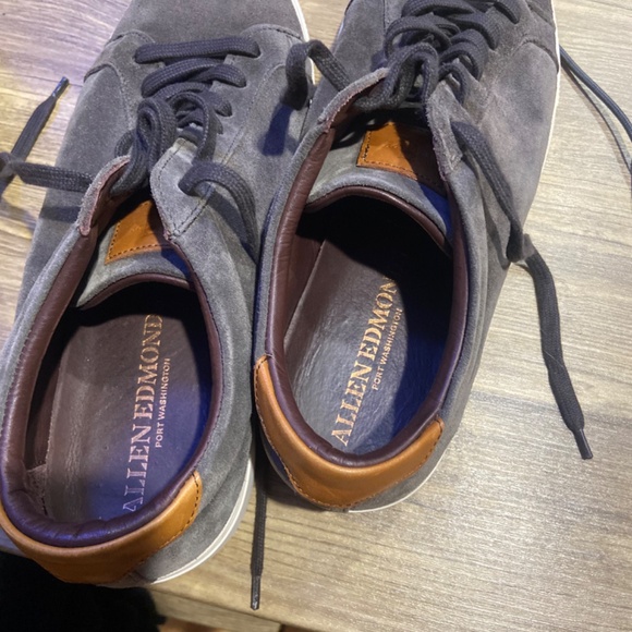 ALLEN EDMONDS SZ 10 men\'s glll10kooʻoʻ brown leather court side lace up sneakers main image 6